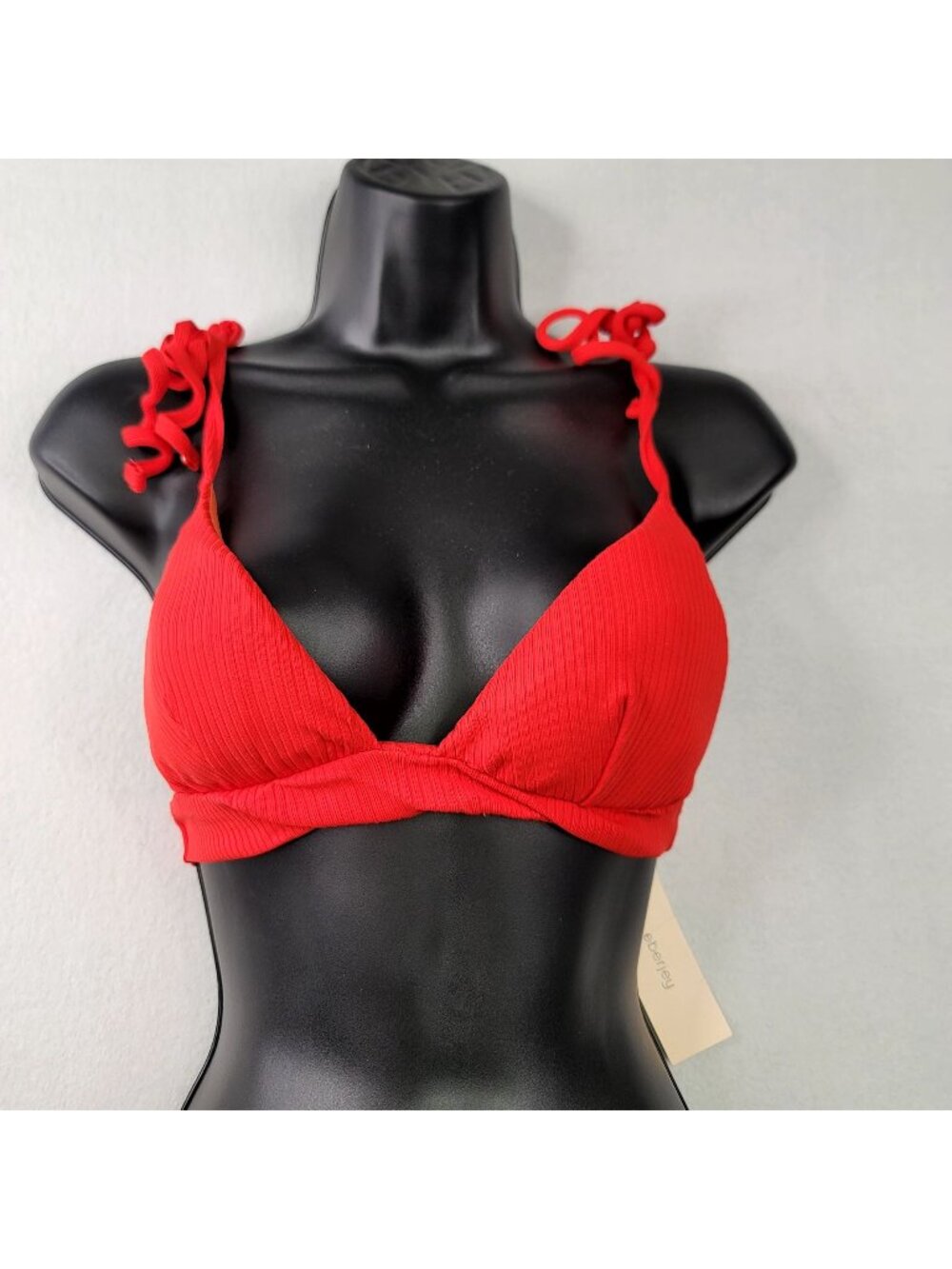 Eberjey Alta Mare Remi S Campa Red Bikini Top Adjustable Straps Beach Resort